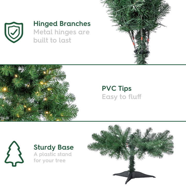 4' Pre-Lit Indiana Spruce Green Artificial Christmas Tree with Color-Changing Retail $14.13