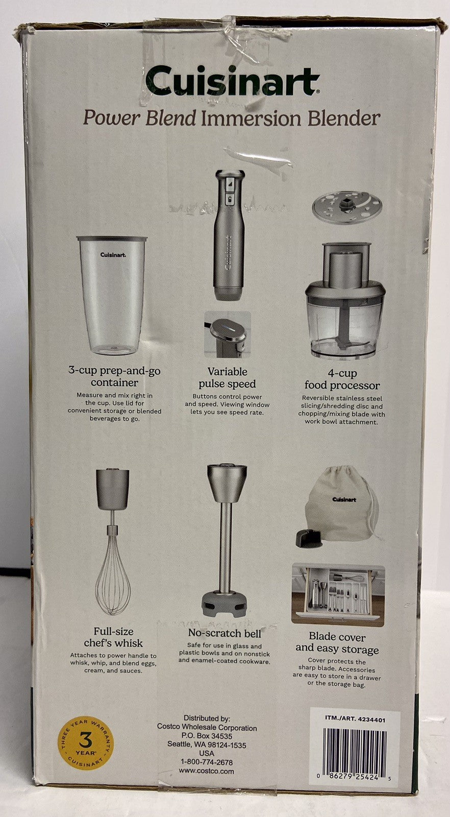 CuisinartHB-400PC VariableSpeed ImmersionBlender with Food Processor Retail $68.56
