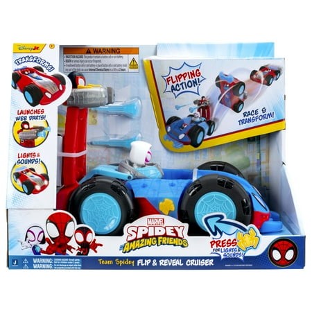 Spidey & His Amazing Friends Deluxe Feature Team Spidey Flip & Reveal Caravan Cruiser Vehicle Toddler Toy Retail $16.59