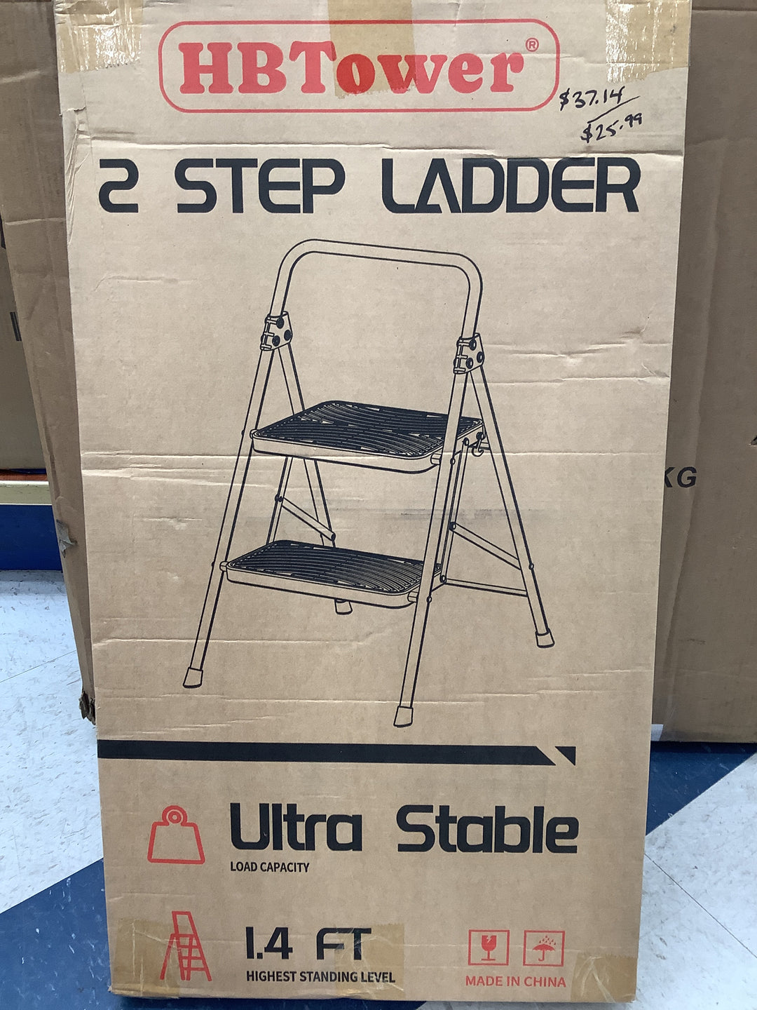HBTower 2-Step Folding Ladder