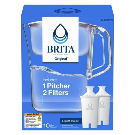Brita Champlain Water Filter Pitcher  10 Cup with 2 Filters Retail $41.65
