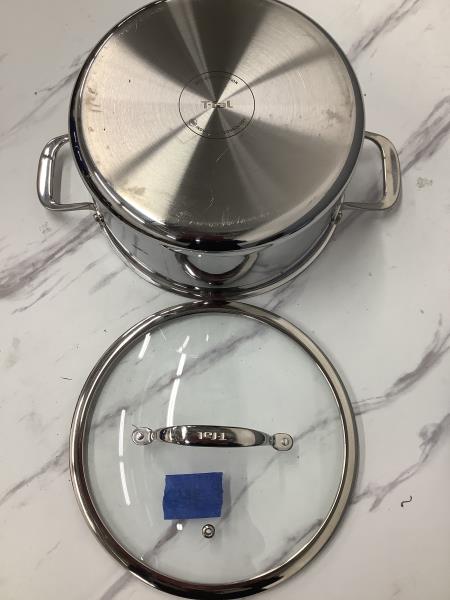 T-fal Stainless Steel Stockpot with Glass Lid Retail $75.00