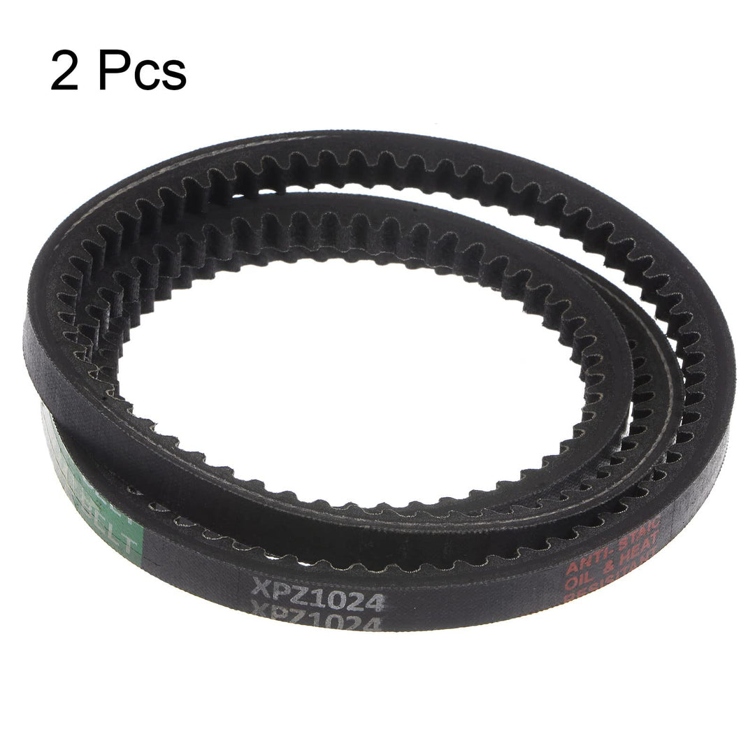 HARFINGTON 2pcs XPZ-1024 V-Belts Drive Belt 1024mm Pitch Girth 10mm Width 8mm Height Rubber for Power Transmission