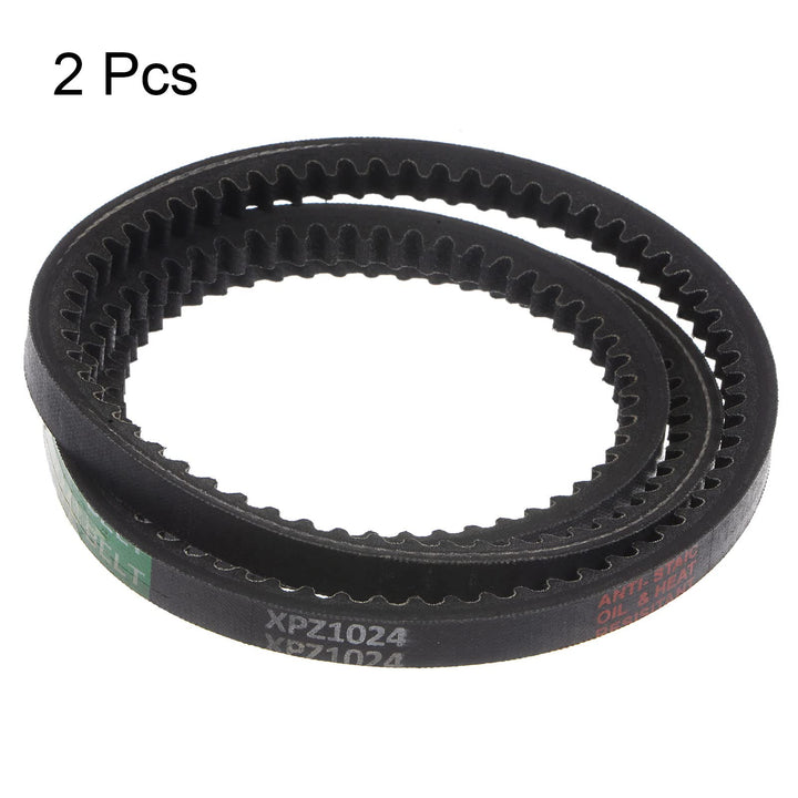 HARFINGTON 2pcs XPZ-1024 V-Belts Drive Belt 1024mm Pitch Girth 10mm Width 8mm Height Rubber for Power Transmission