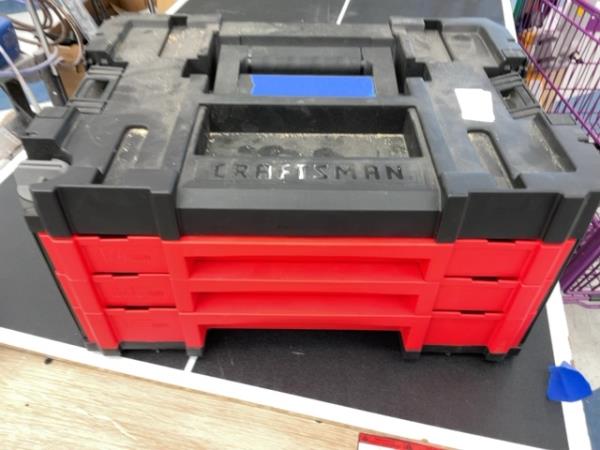 Craftsman Tool Storage - 3-Drawer, Red & Black Retail $80.00