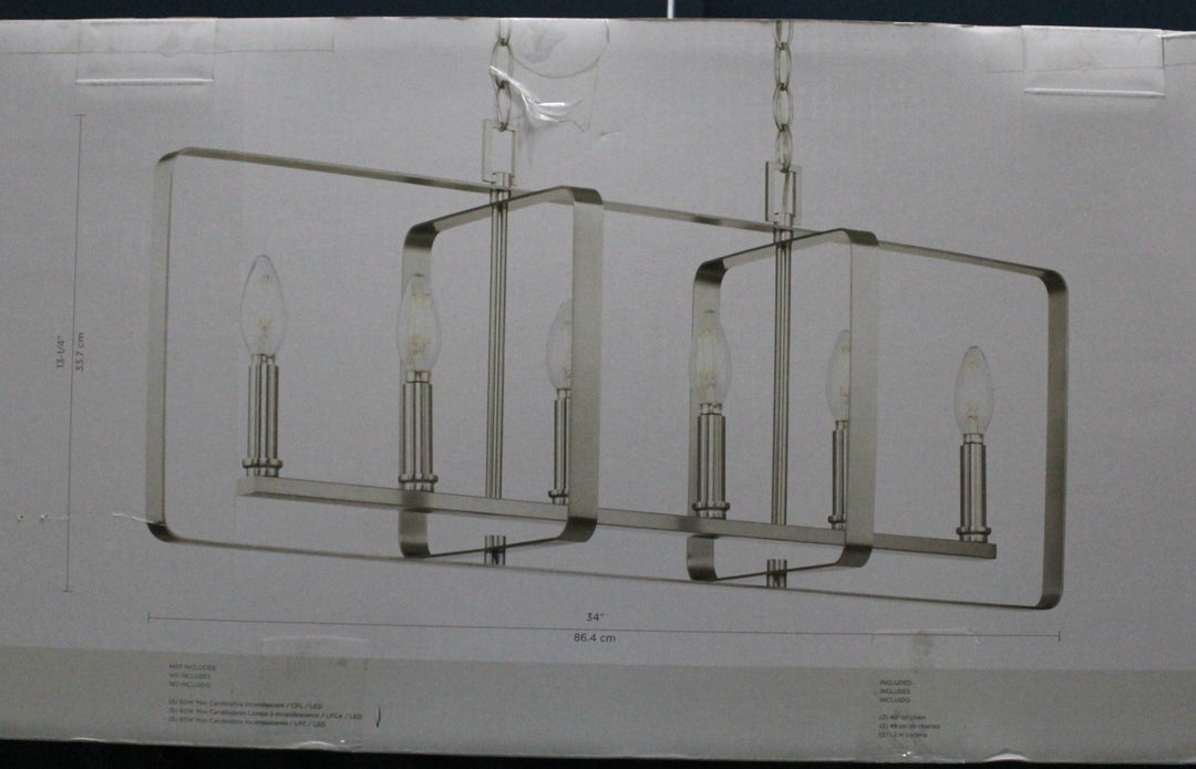 Progress Lighting P400382-009 McColl 6 -Light Brushed Nickel Transitional Linear Retail $129.95