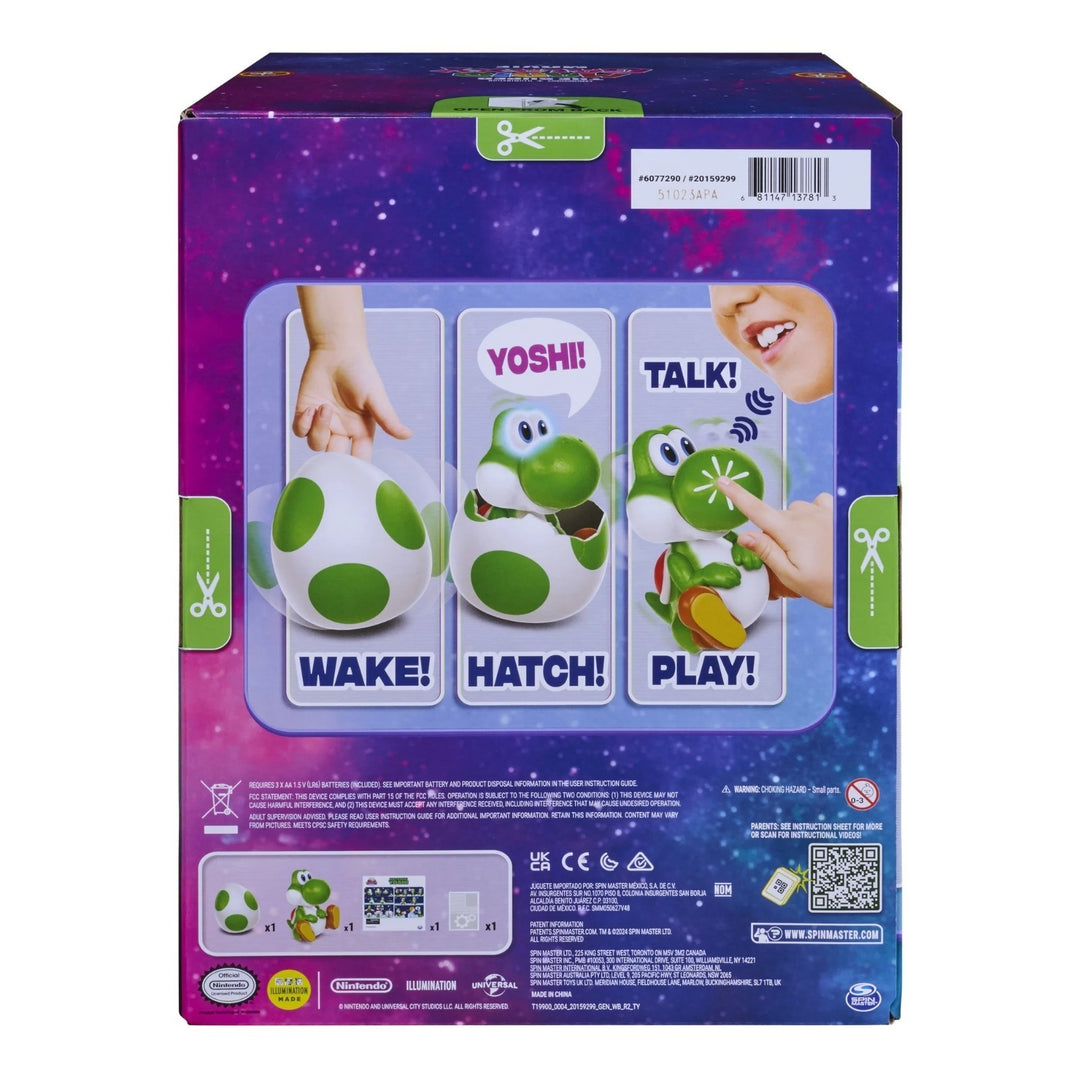 Hatchin' Yoshi the Super Mario Galaxy Movie Interactive Yoshi Figure Presale Retail $55.00