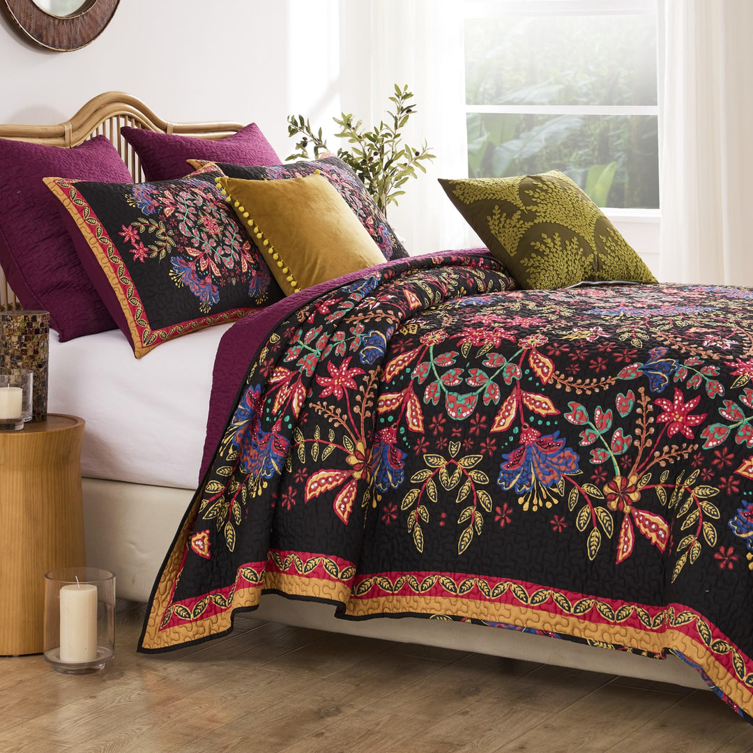 Greenland Home Fashions Jessa Vintage Boho Quilt Set, 3-Piece King/Cal King