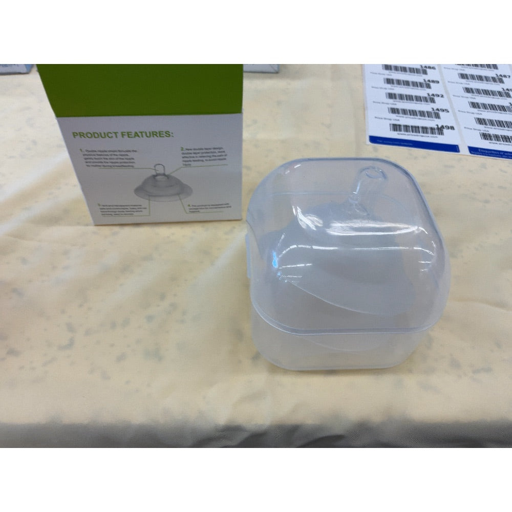 Silicone Nipple Shield - Sore/Inverted Nipple Relief, Nursing Aid - 4 Pack