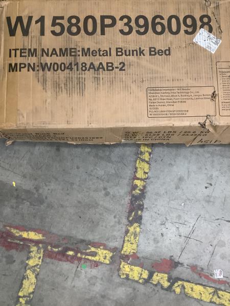 Metal Bunk Bed - W1580P396098 Retail $199.99