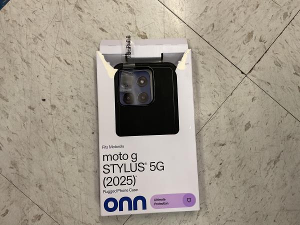Onn rugged phone case for Motorola moto g STYLUS (2025)-Black Retail $19.97