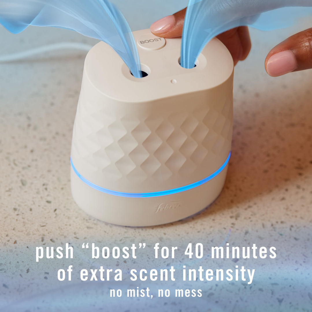 Febreze Plug Scent Booster Continuous Scent Device Oil Diffuser, Compatible with Febreze Air Freshener Plug in Refills