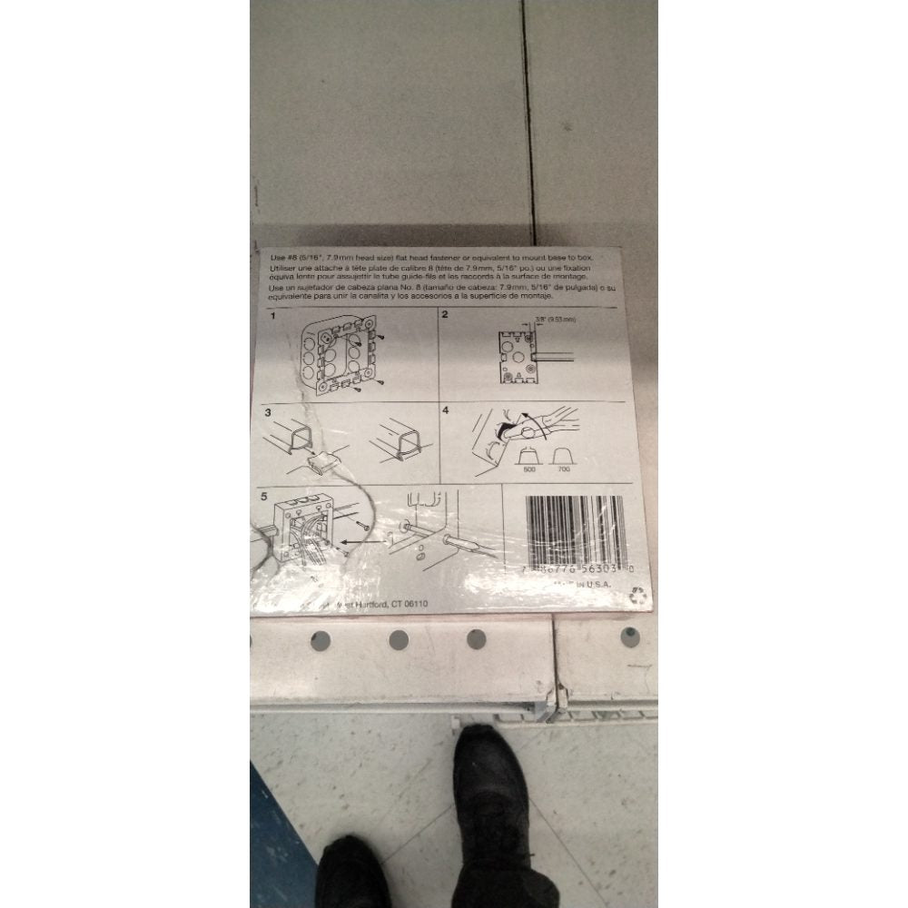 Wiremold 5751-2Wh Stl Flush Ext 2-G Wht