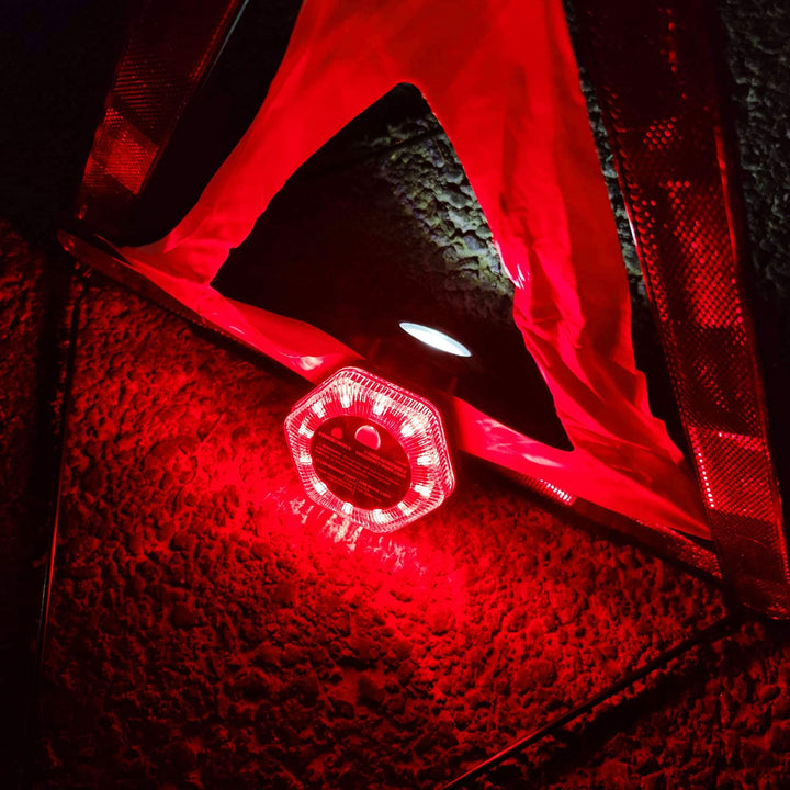 POWERFIREFLY 2-Sided Detachable LED Work Light, Cordless Emergency Light, Strobe Light, Mini Camping Lantern, Strong Magnetic Base, for Car Truck Boat, Multi-Purpose