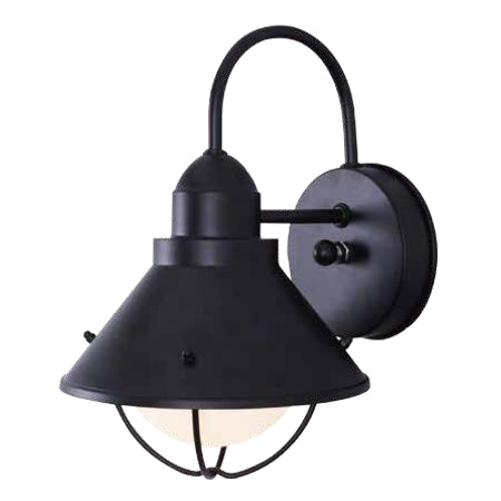 Better Homes & Gardens 12  Farmhouse Bronze Outdoor Wall Light  Metal Fixture Opal Glass Shade Retail $32.97