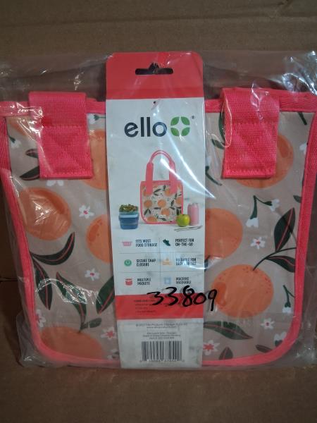 Ello Fruit Print Food Storage Container Lunch Bag Pink Retail $14.99