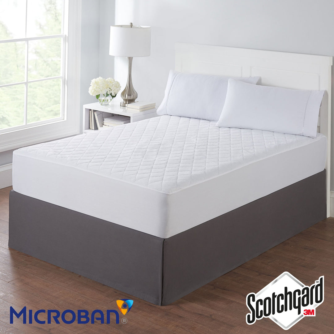 Mainstays Waterproof Mattress Pad  Twin/Twin-XL  39 in X 80 in Retail $14.96