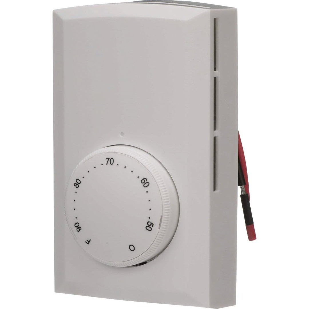 Cadet Double Pole Mechanical Wall Thermostat for Electric Heaters (Model: T522-W), 22 Amp, White