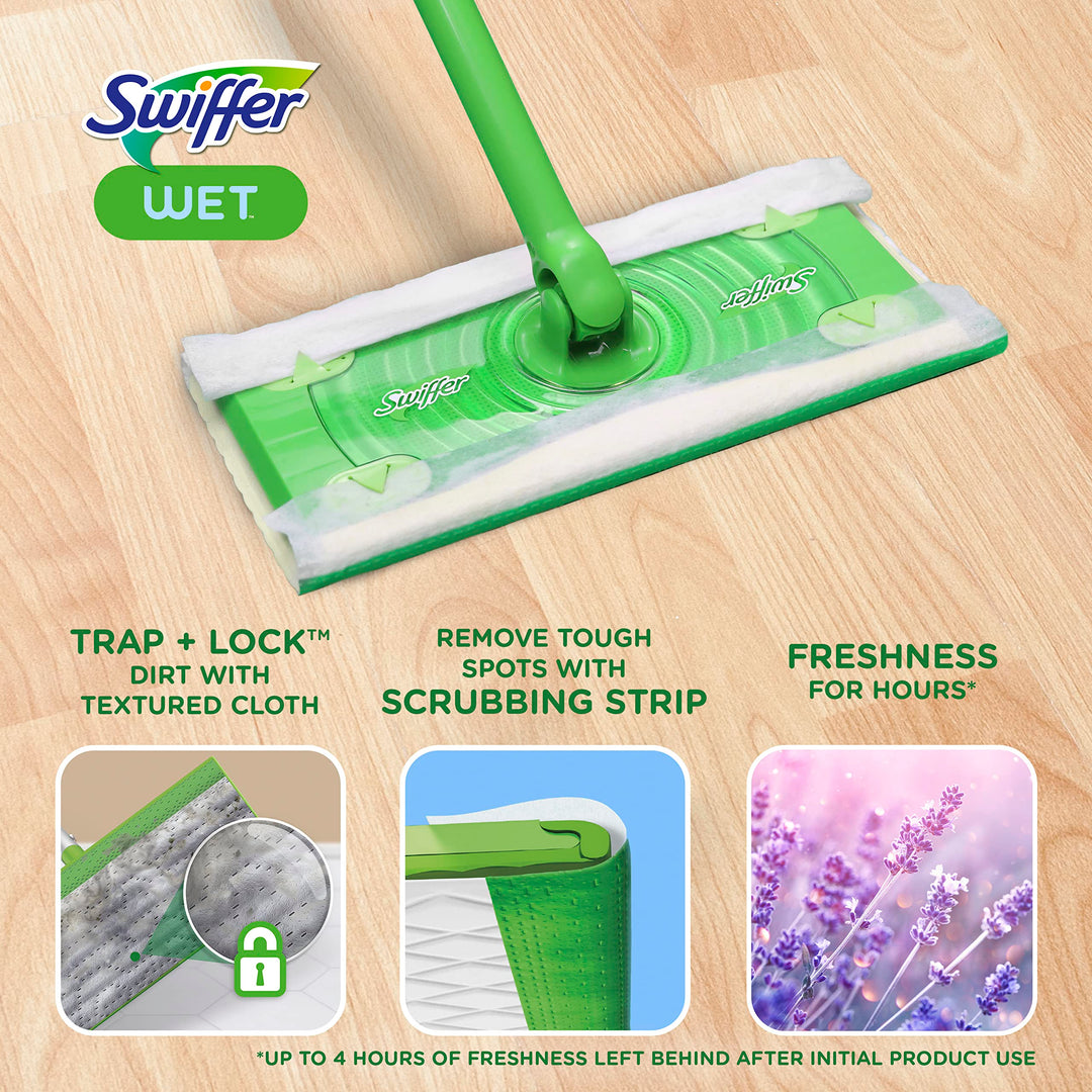 Swiffer Sweeper Wet Mopping Pad Refills for Floor Mop with Febreze Lavender Scent, 12 Count (Packaging May Vary) Retail $7.00