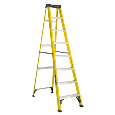 Louisville Ladder 8  Fiberglass Step Ladder  12  Reach  250 Lbs Load Capacity  W-3118-08 Retail $118.00