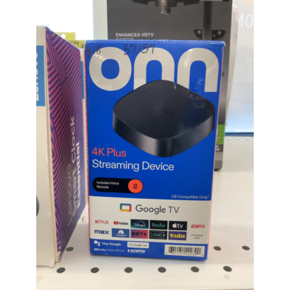 Onn 4K Plus Streaming Stick W/ Google TV, 16GB, Voice Remote, Dolby Vision