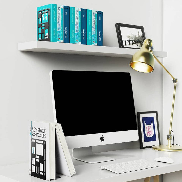 Bookends,Book Ends for Heavy Books,Book Holder,Metal BookEnd