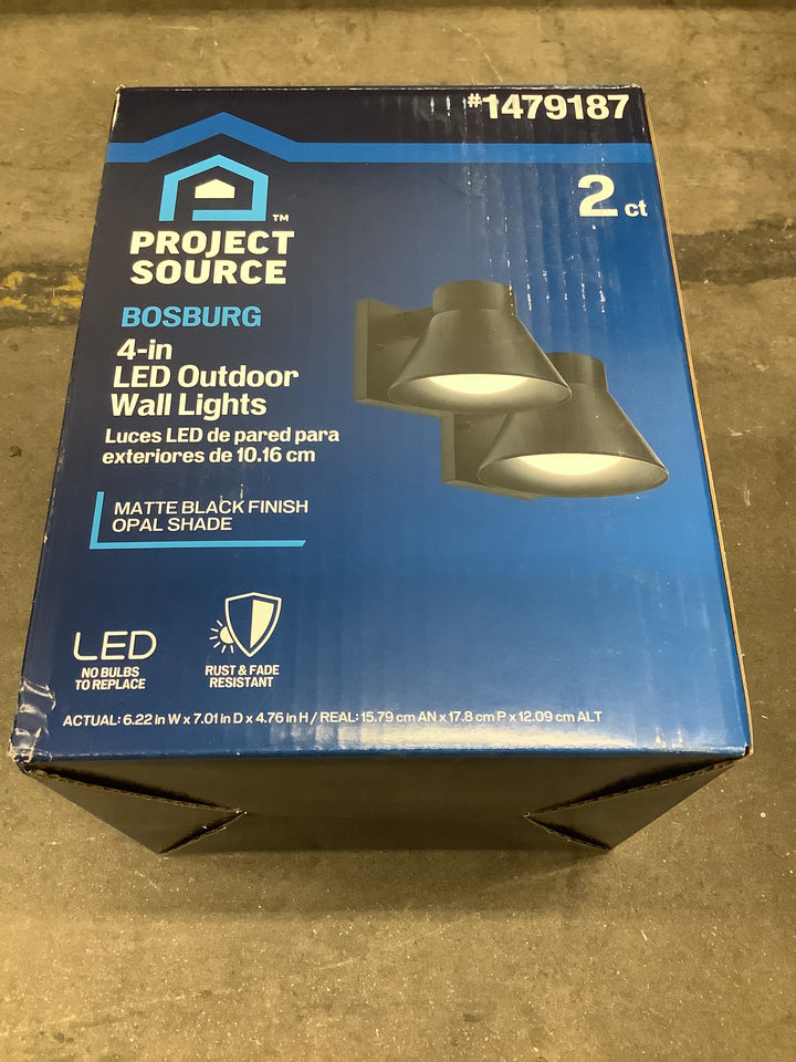PS BOSBURG 4-IN BLK LED 2CT WL LT