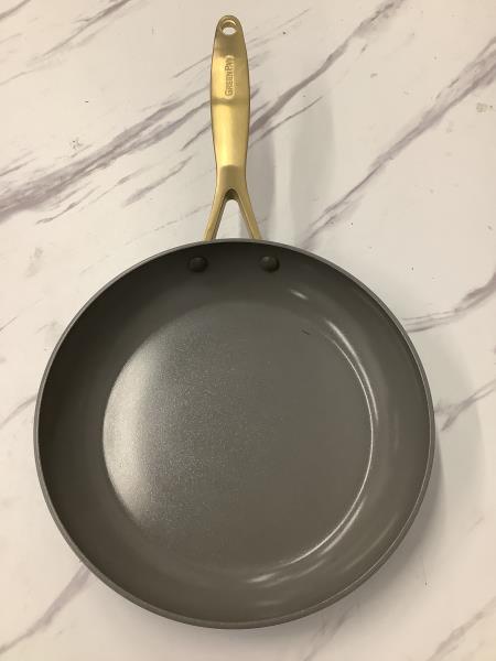 GreenPan Magneto Ceramic Nonstick Frying Pan - 10-inch, Gray with Gold Handle Retail $45.00