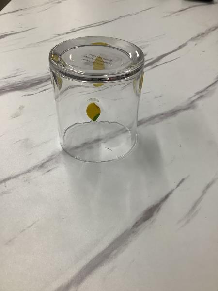 Lemon Slice Glass Tumbler - Clear, Set of 1 Retail $5.99