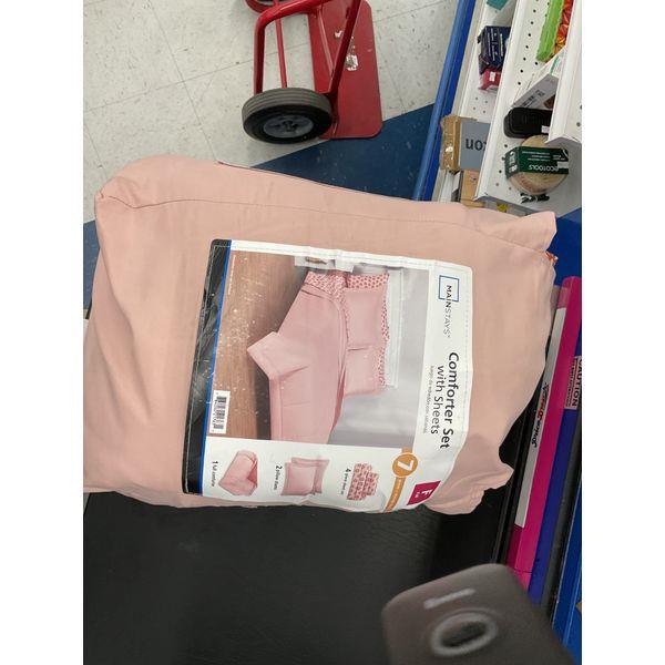 Mainstays Comforter Set with Sheets - 7 Piece, Pink Retail $60.00