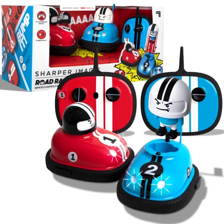 Sharper Image® Toy RC Remote Control Ejecting Bumper Rivals with Includes Wireless Remote Control and Sound Effects  6-pieces  Red and Blue  Age 8+ Retail $35.02
