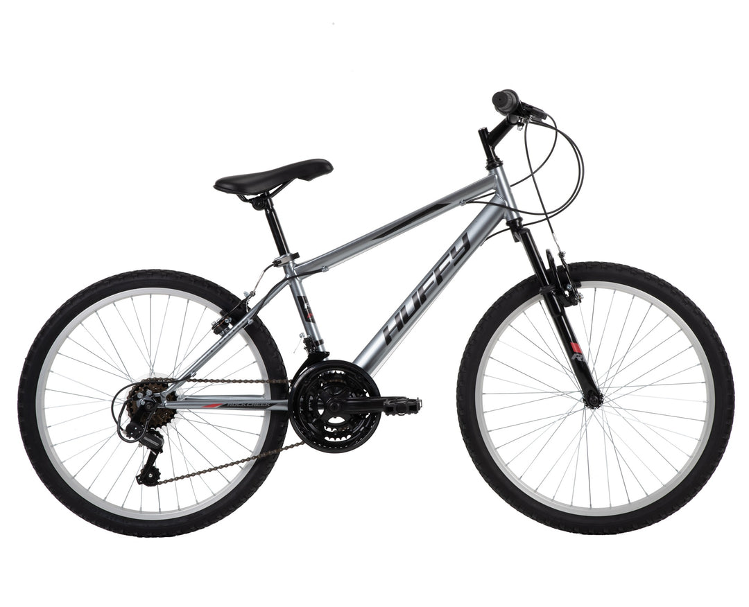 Huffy 24  Rock Creek Mountain Bike  Fits Riders 4 8  - 5 8   Gray  Adult  Men S