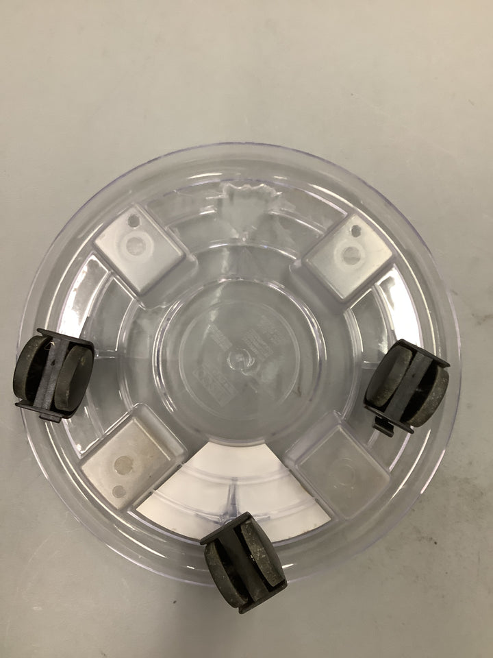 12-IN CLEAR PLASTIC PLANT CADDY (DAMAGED)