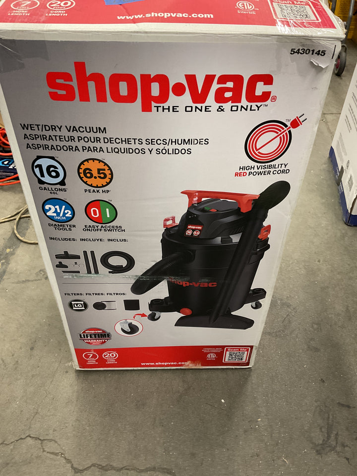 SV 16-GAL POLY WET/DRY VAC 6.5PHP