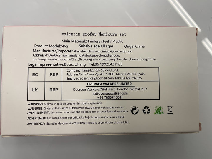 Walentin profwr Manicure kit