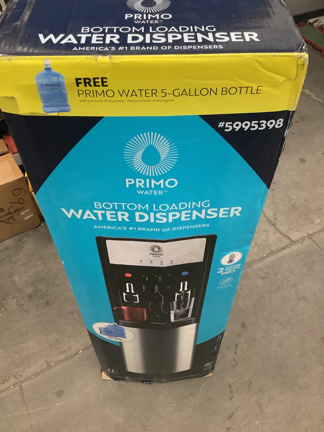 Primo Water - Water Dispenser - Bottom Loading, Hot/Cold/Cool - Black Retail $145.00