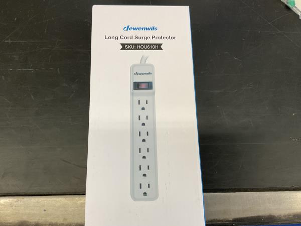 Dewenwils Long Cord Surge Protector HOU610H - 6-Outlet, 10 ft Cord Retail $16.00