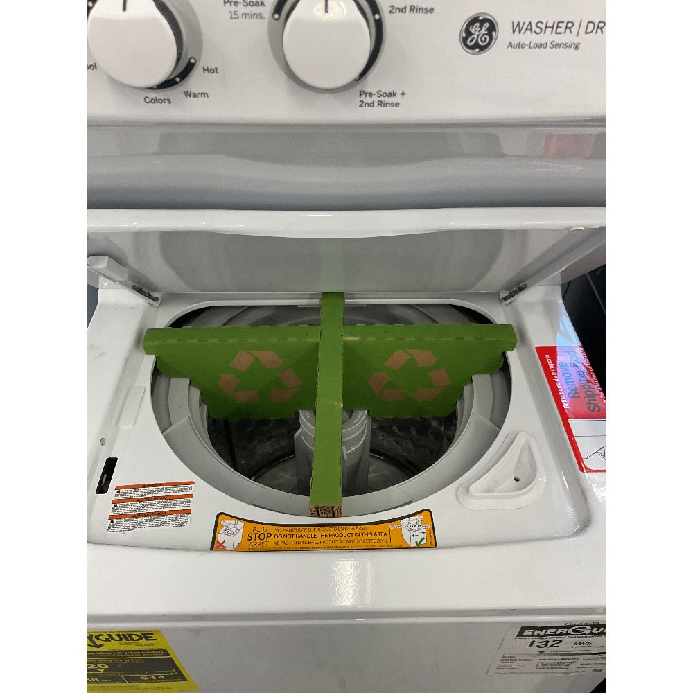 GE Washer/Dryer Combo - Auto-Load Sensing - White