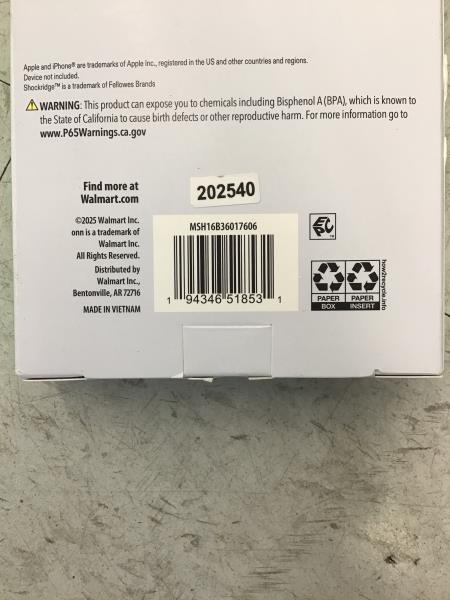 Onn iPhone 16 Phone Case - 10' Drop Protection, Mushroom & Floral Pattern Retail $6.00