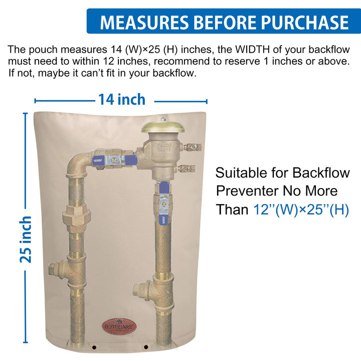 Butecare Backflow Insutation Cover Pipe Insulated Preventers Protection (14"Ãƒâ€”25")