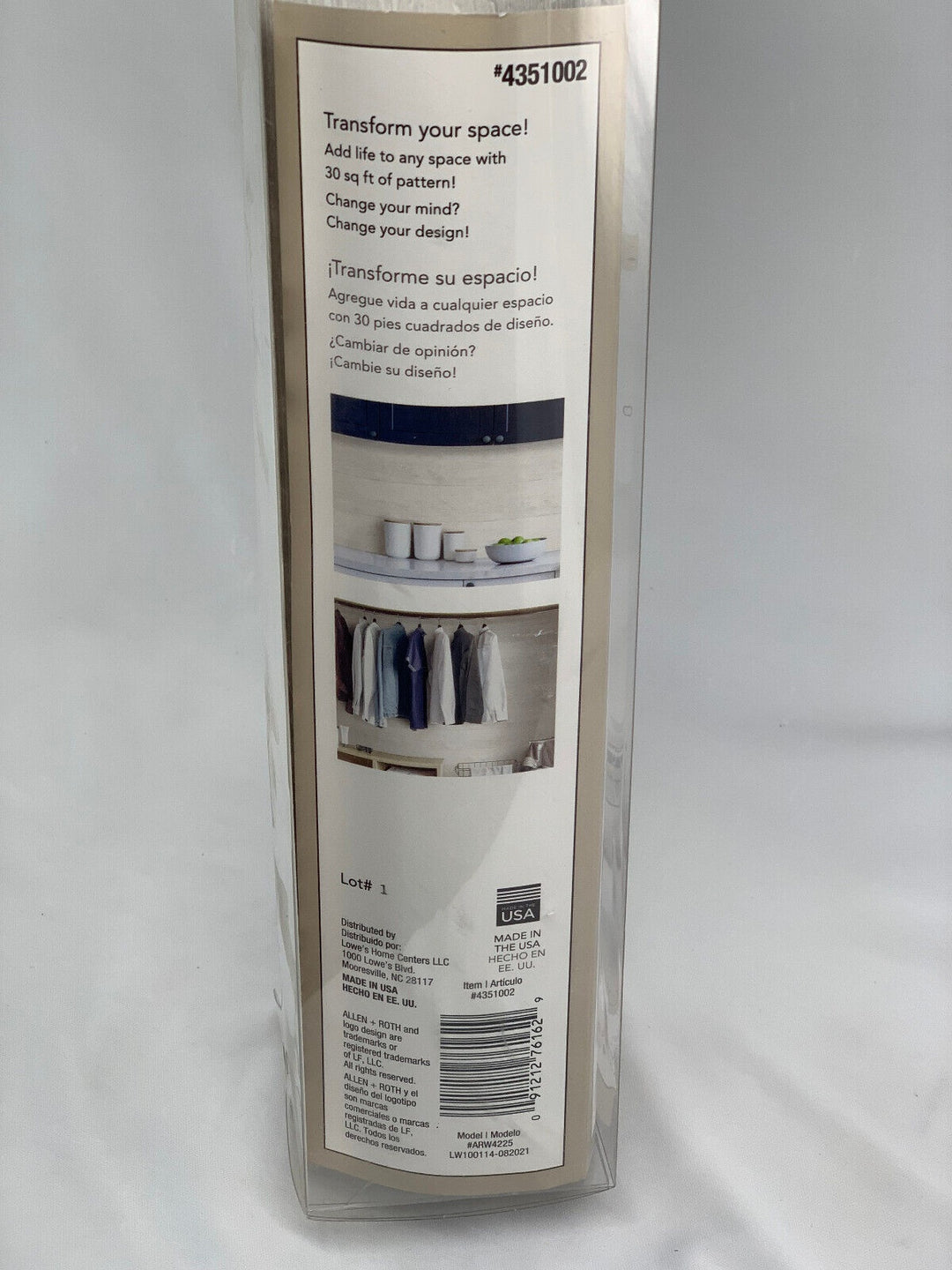 Allen+Roth Peel & Stick Removable Wallpaper Shiplap White - 4351002