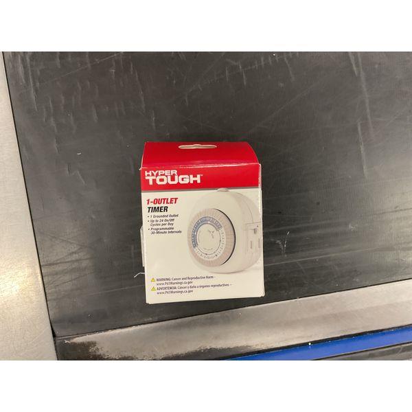 Hyper Tough 1-Outlet Timer - Grounded Outlet, Up to 24 On/Off Cycles, Programmable Retail $10.00