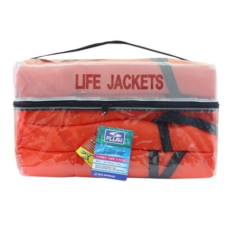 Fluid Adult Type II Life Vest  4 Pack