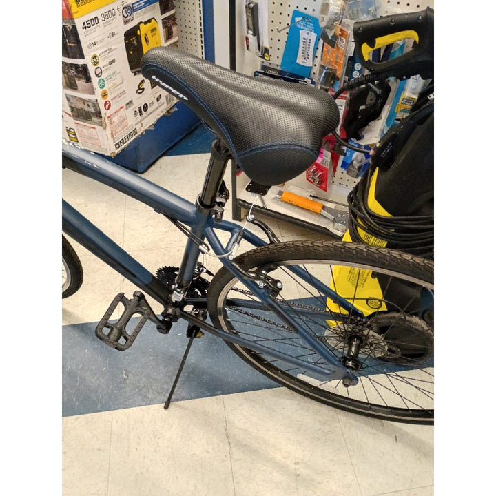 Hyper Brand Bicycle 700c Men S Spin Fit Hybrid Bike  Black and Blue  Adults