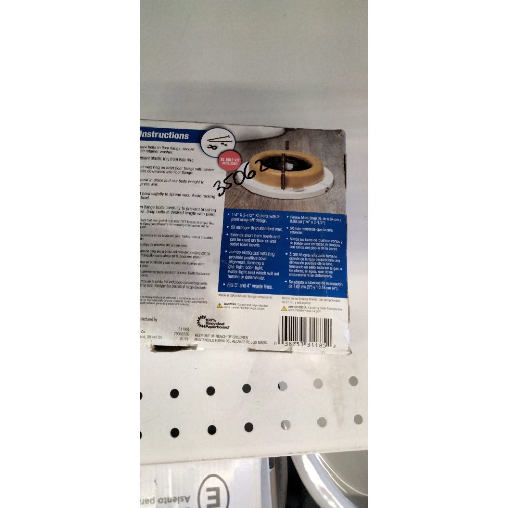 Oatey Jumbo Reinforced with Bolts Toilet Wax Ring