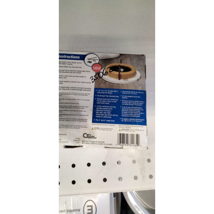 Oatey Jumbo Reinforced with Bolts Toilet Wax Ring