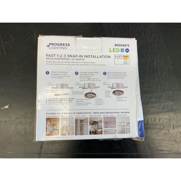 Progress Lighting Mini Flushmount LED - 5-CCT Selectable, Brushed Nickel Retail $30.00