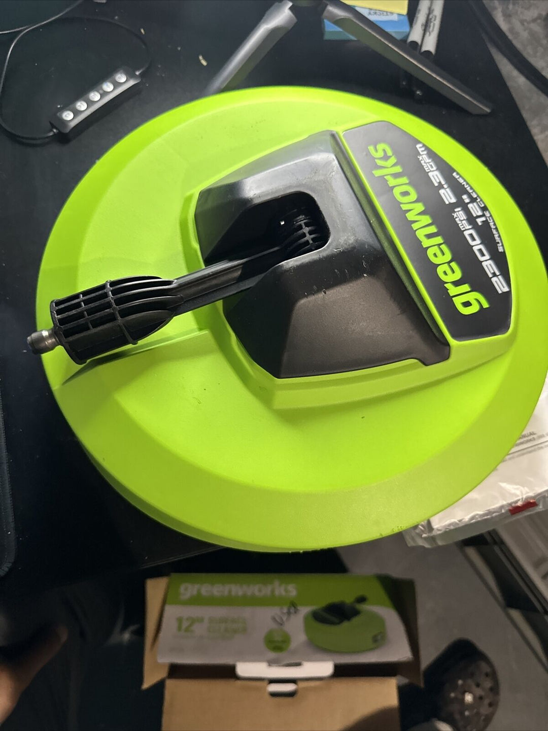Greenworks - 12" Pressure Washer Surface Cleaner Attachment - Green