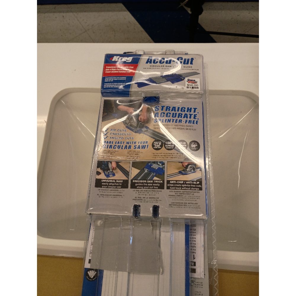 Kreg KMA2700 Accu-Cut â€“ Circular Saw Track â€“ Make Straight, Cross, Rip & Angled Cuts Easily