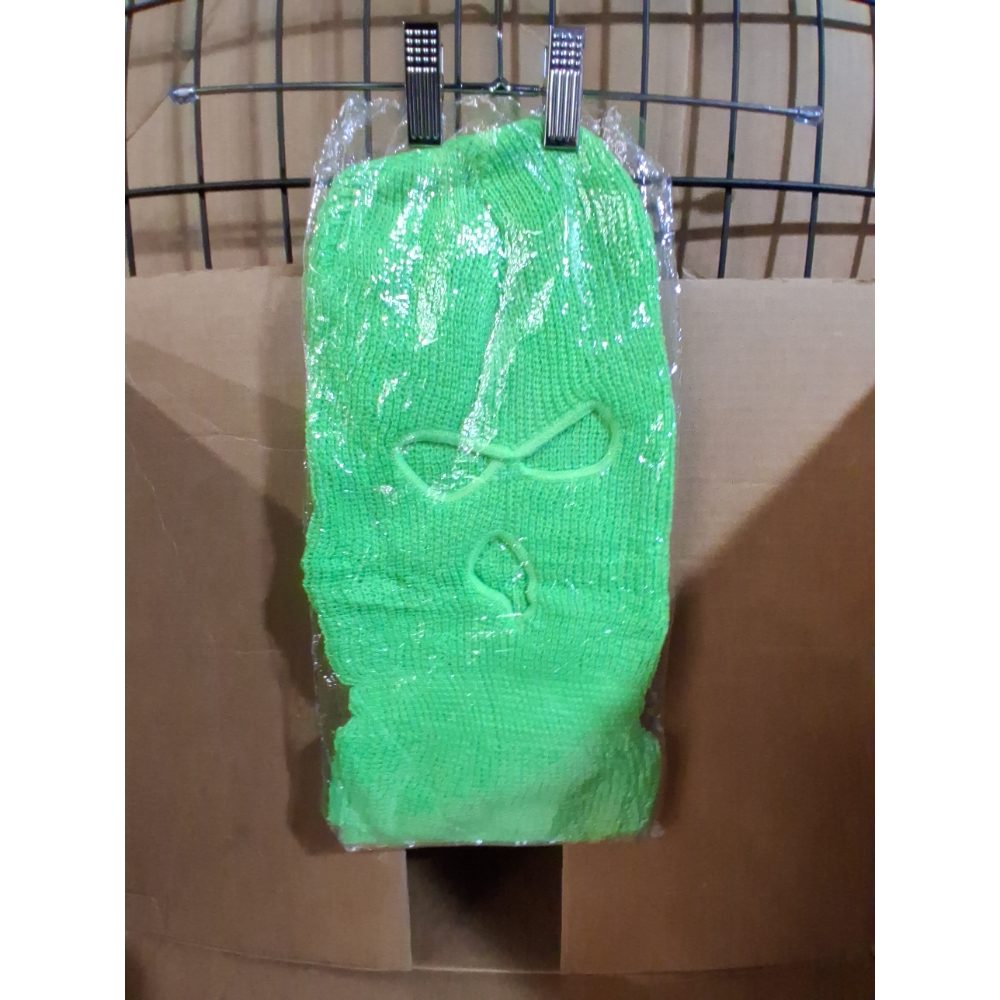 eBay Ski Mask - 3 Hole, Knitted, Green Retail $10.00